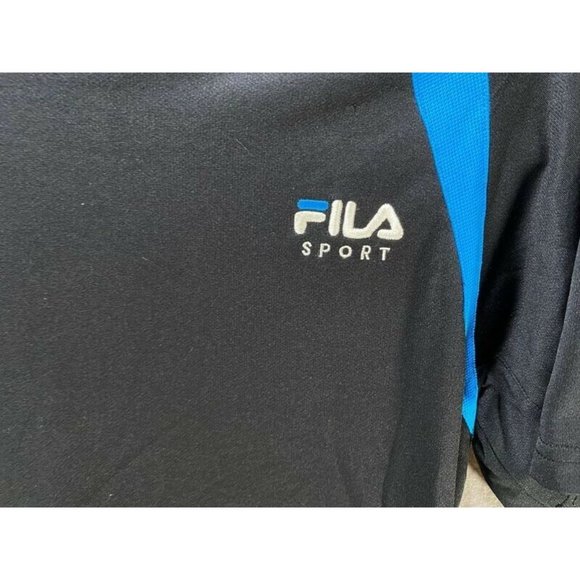 Fila Shirt Boys Extra‎ Large Black Short Sleeve Pullover Tee Kids Youth - Picture 4 of 9